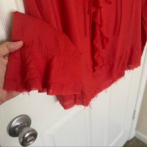 IRO Finley Red Blouse - Size EU 42/US 10 - Picture 5 of 7